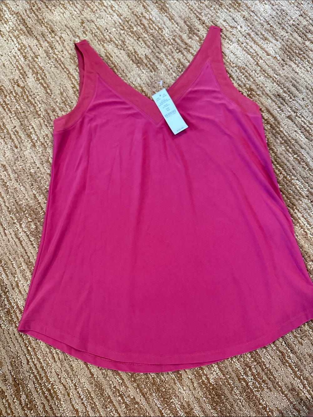White House Black Market Fuchsia V-Neck Camisole